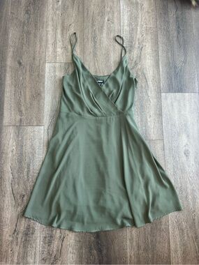 Express Olive Green Dress Size Medium